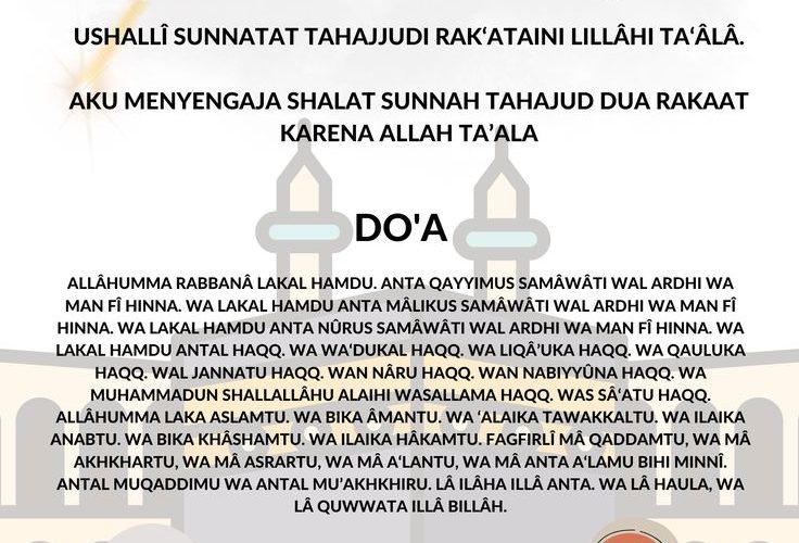 Usali Sholat Tahajud: Niat, Tata Cara, dan Keutamaannya Menurut Sunnaha