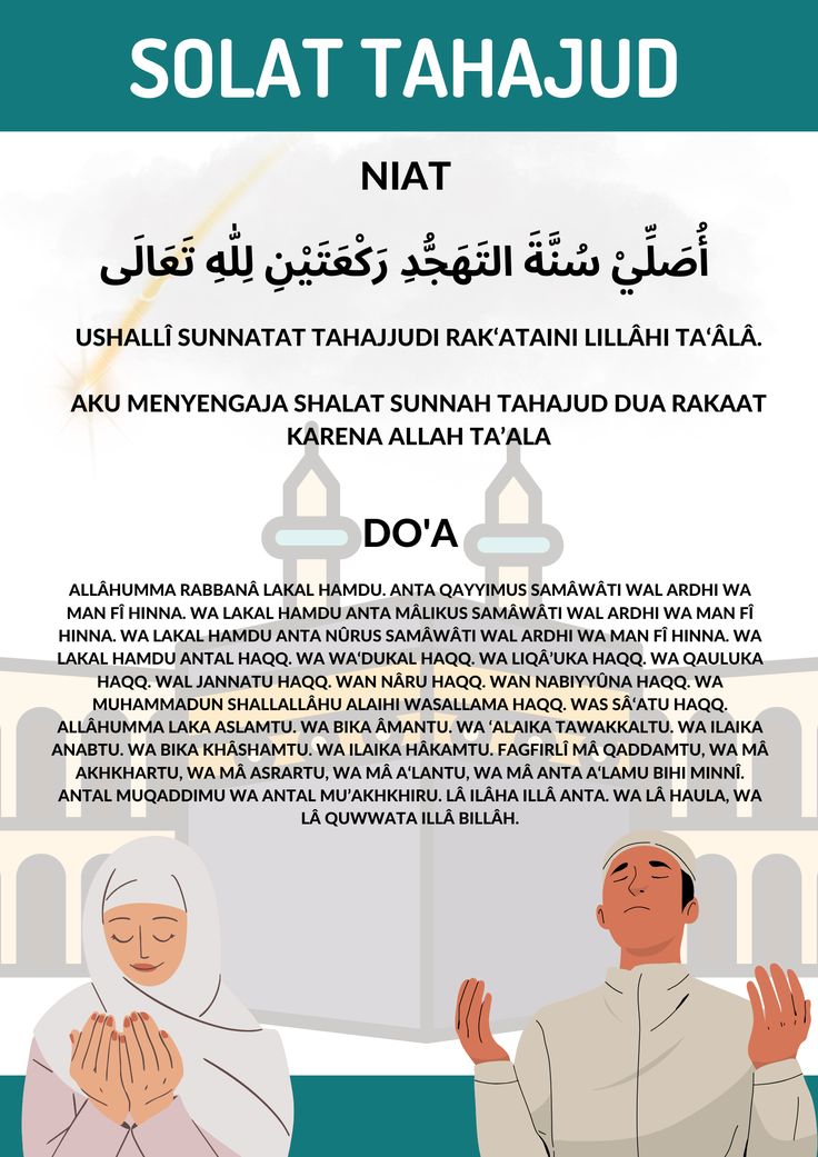 Usali Sholat Tahajud: Niat, Tata Cara, dan Keutamaannya Menurut Sunnaha